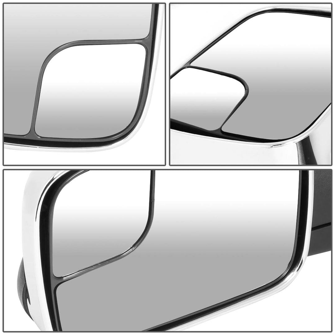 94-02 Dodge Ram 1500 2500 3500 Manual Towing Mirrors Chrome Pair