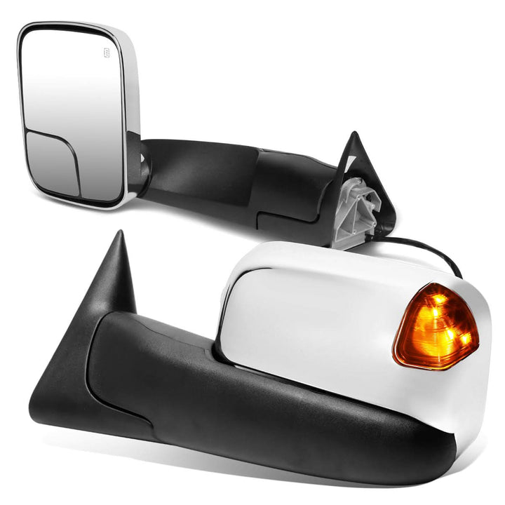 98-02 Dodge Ram 1500 2500 3500 Powered Heated LED Towing Mirrors Pair
