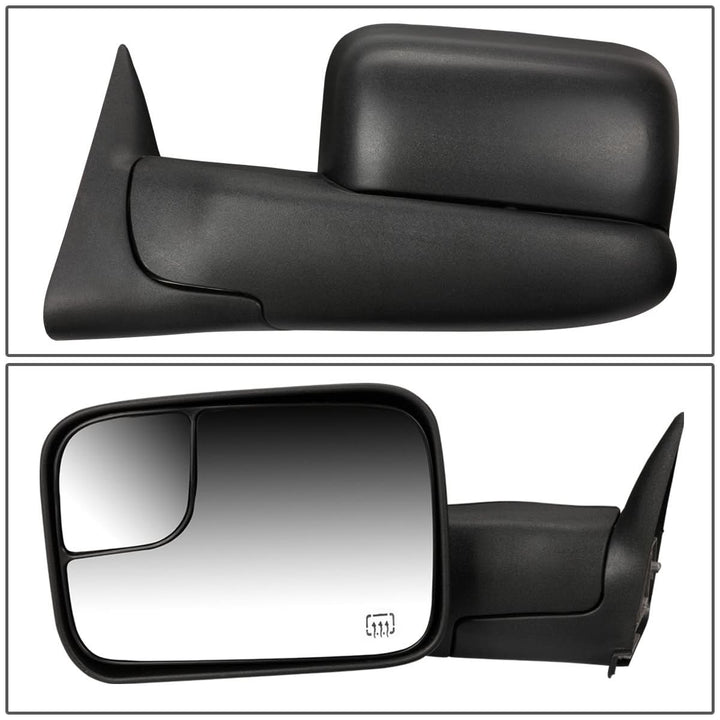 02-09 Dodge Ram Powered Heated Towing Mirror - Left Side Black