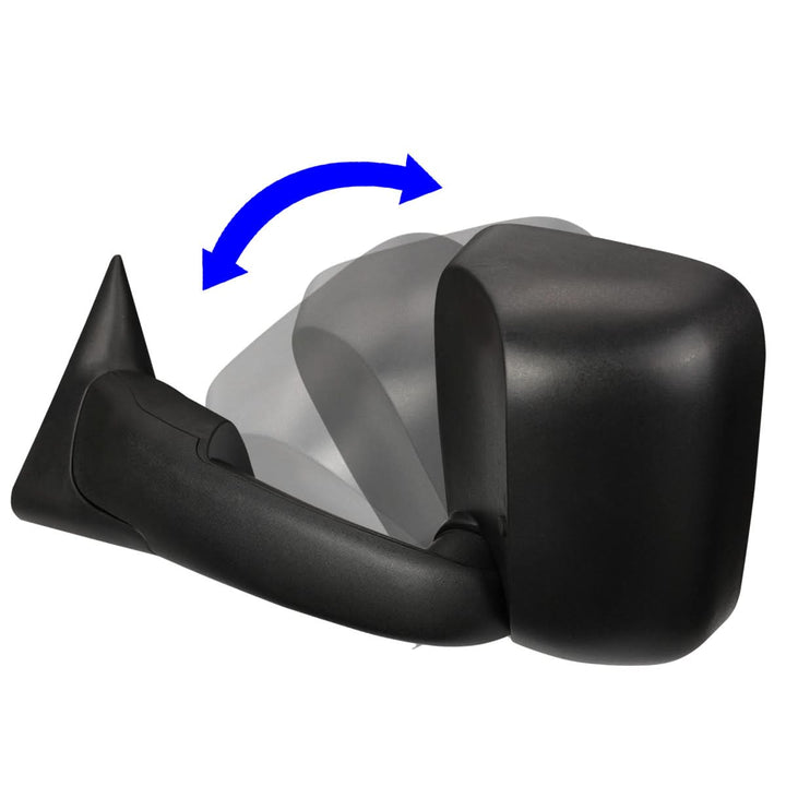 02-09 Dodge Ram Powered Heated Towing Mirror - Left Side Black