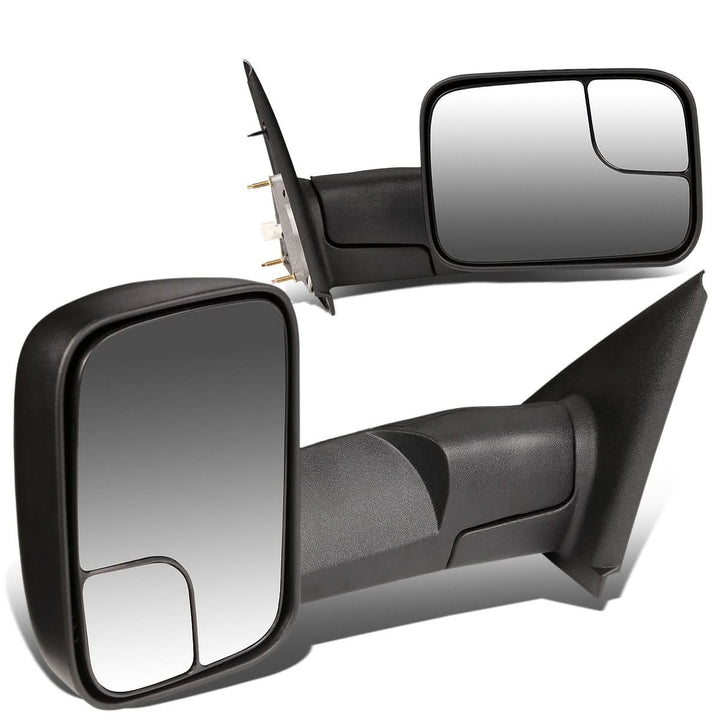 02-08 Dodge Ram 1500 / 03-09 Ram 2500 3500 Manual Towing Mirrors - Black
