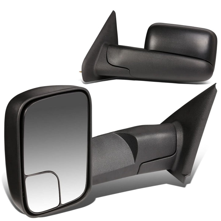 02-08 Dodge Ram 1500 / 03-09 Ram 2500 3500 Manual Towing Mirrors - Black