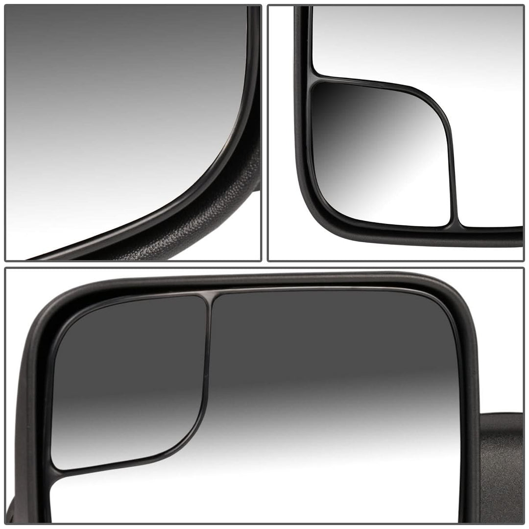 2002-2009 Dodge Ram Manual Towing Mirror - Left Side Black