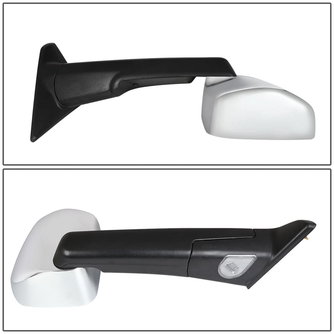 09-16 Dodge Ram 1500/2500/3500 Manual Towing Mirrors Chrome Pair
