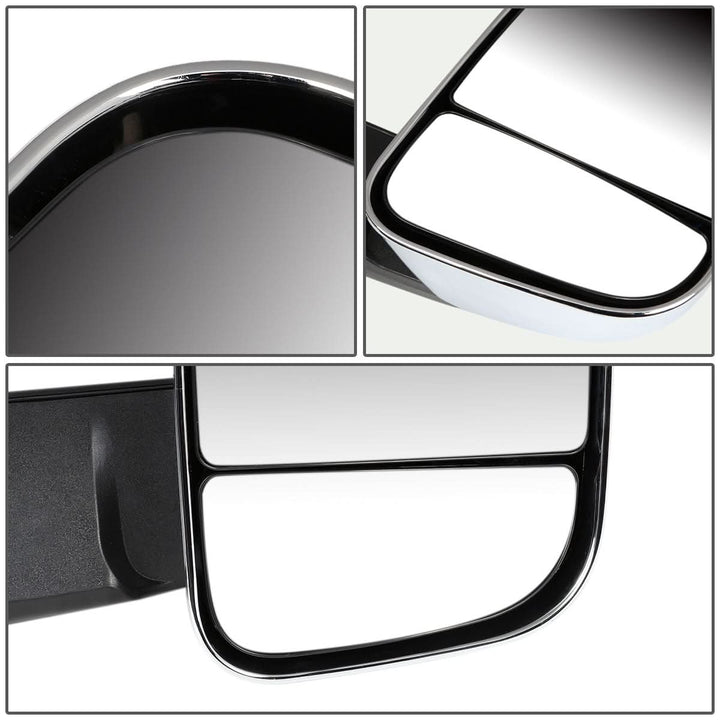 09-16 Dodge Ram 1500/2500/3500 Manual Towing Mirrors Chrome Pair