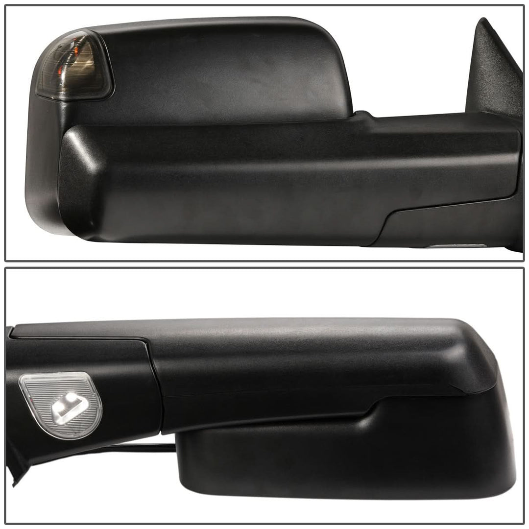 09-16 Dodge Ram Powered Heated LED Smoke Towing Mirrors - Pair