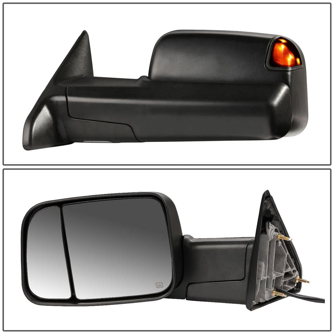 09-16 Dodge Ram Powered Heated LED Towing Mirror Left Side