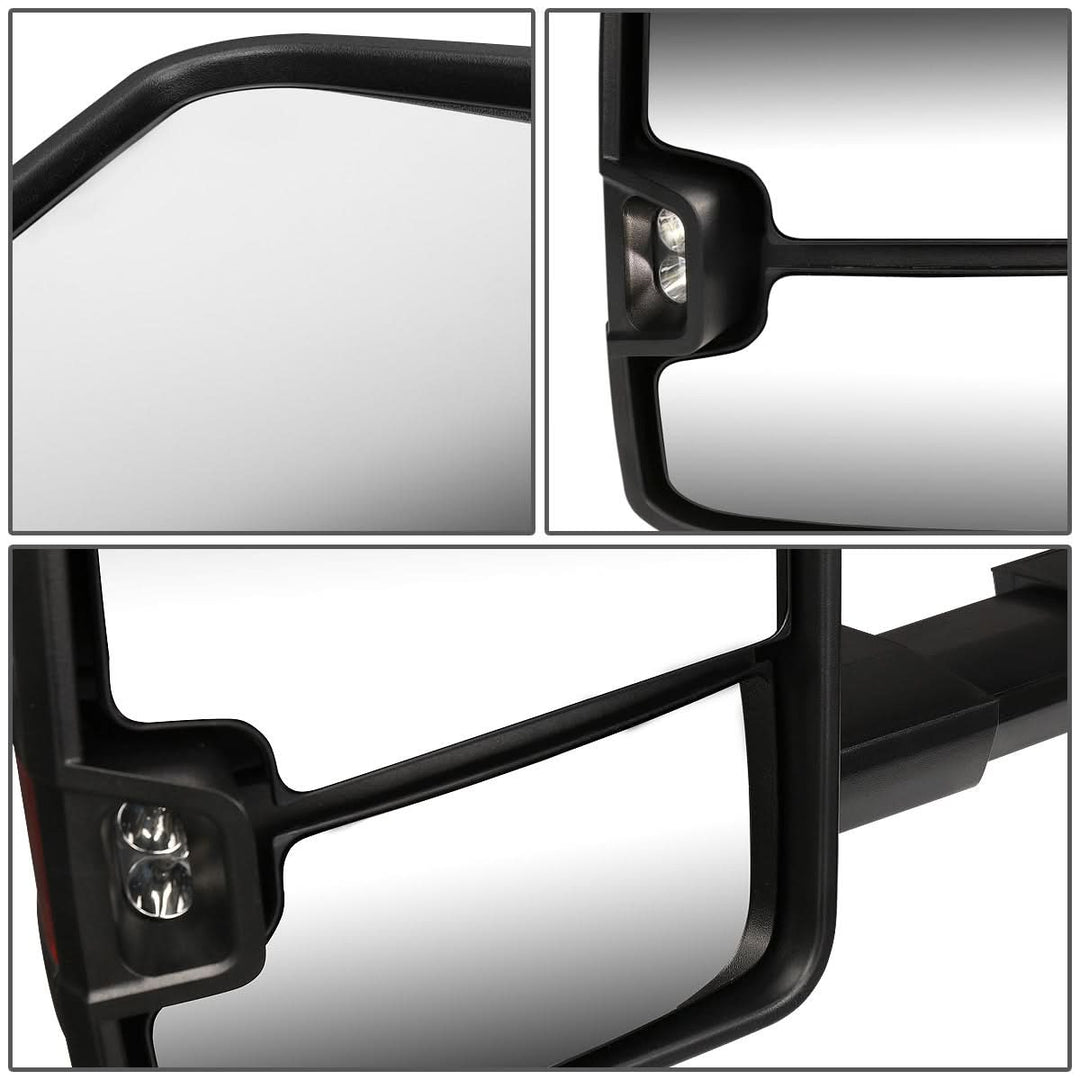 03-07 Chevy Silverado Sierra Tahoe Manual Towing Mirrors Chrome Pair