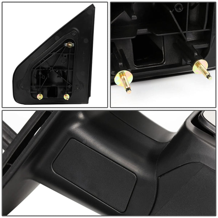 04-14 Ford F-150 Right Manual Towing Mirror - Black
