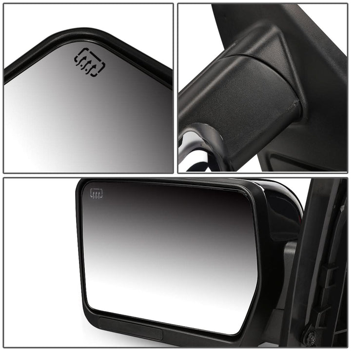 2004-2014 Ford F-150 Left Towing Mirror - Powered Heated Chrome
