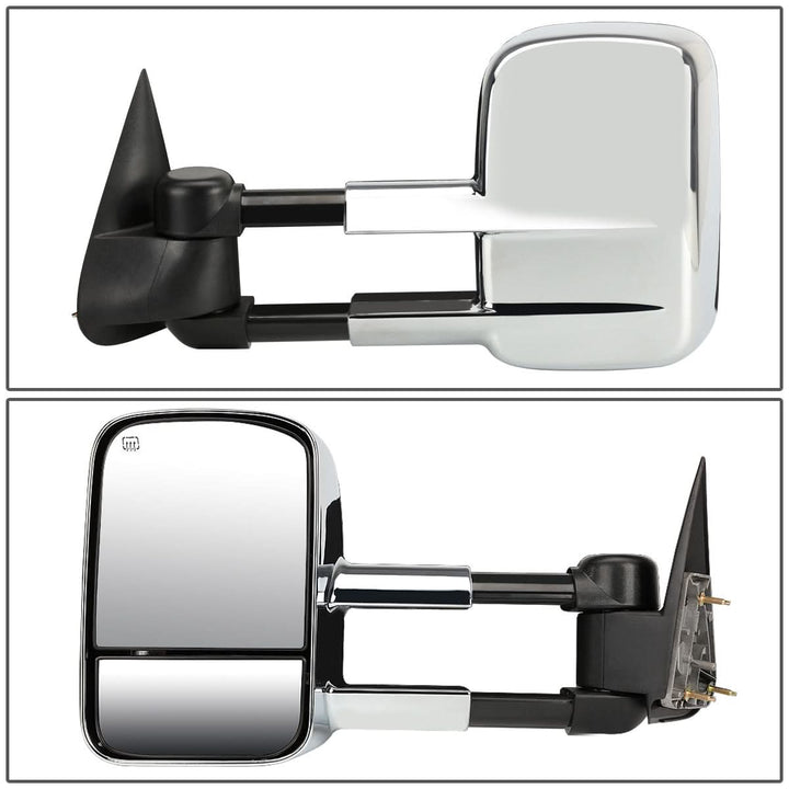 1999-2002 Chevrolet Silverado GMC Sierra Towing Mirrors Chrome Heated