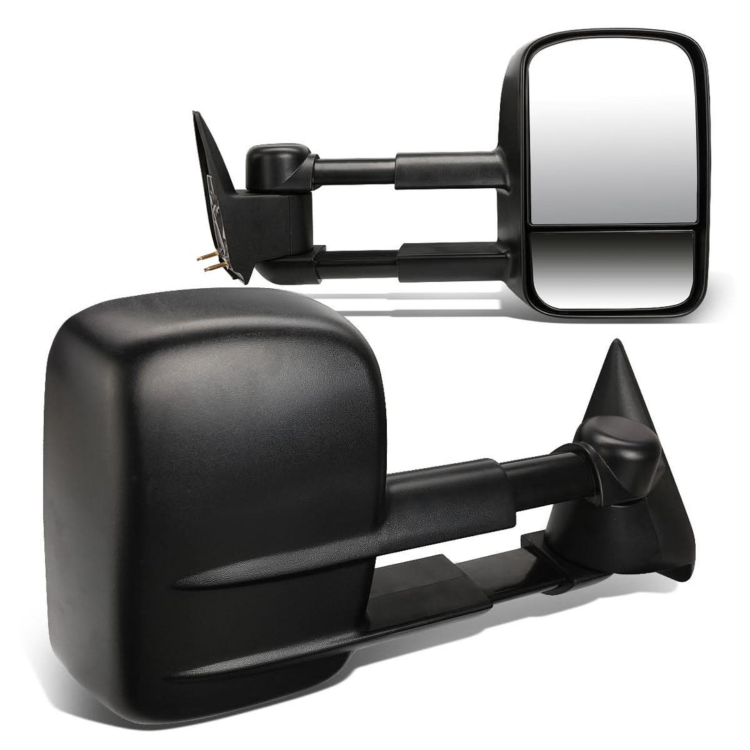 88-02 Chevrolet C/K Power Towing Mirrors Black Pair Non-Heated