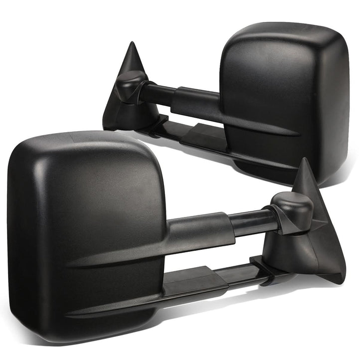 88-02 Chevrolet C/K Power Towing Mirrors Black Pair Non-Heated