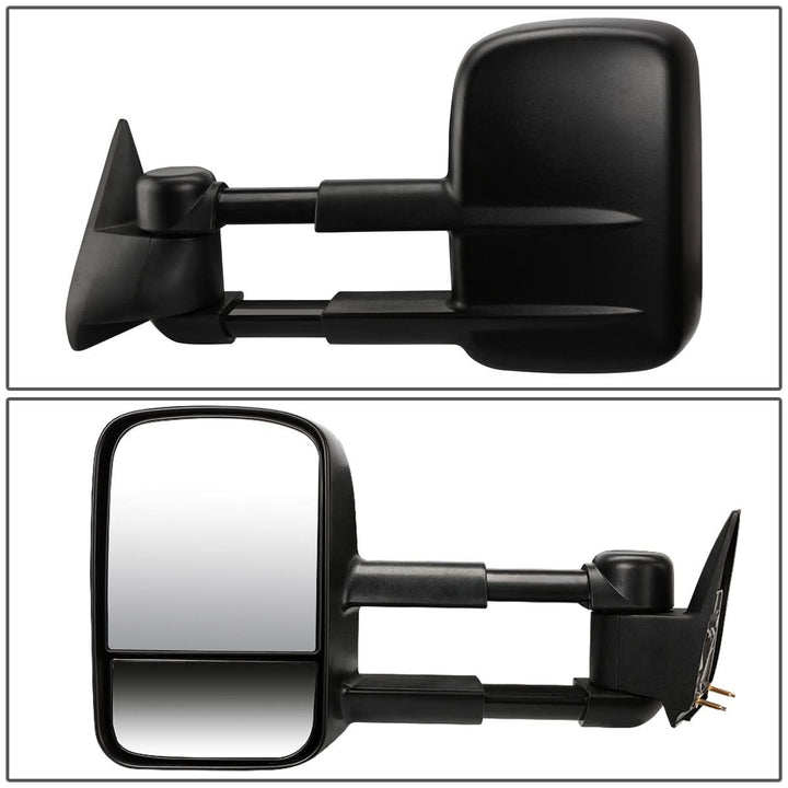 88-02 Chevrolet C/K Power Towing Mirrors Black Pair Non-Heated