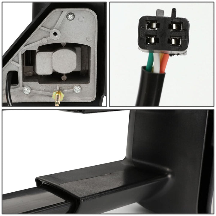 88-02 Chevrolet C/K Power Towing Mirrors Black Pair Non-Heated