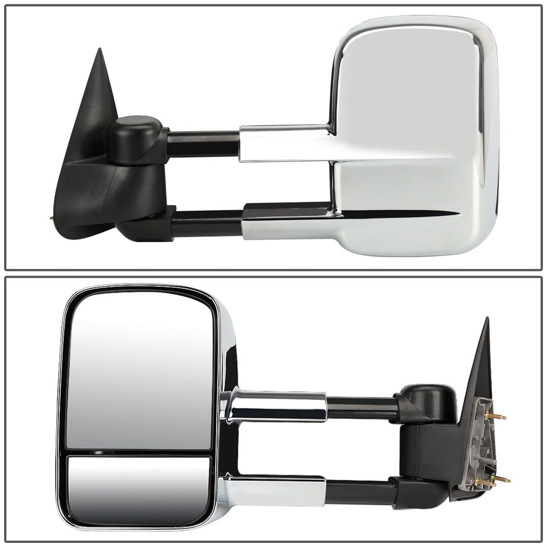 88-02 Chevrolet C/K Pickup Power Towing Mirror Pair Chrome