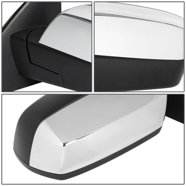 14-18 Chevy Silverado GMC Sierra Towing Mirror Left Powered Heated Chrome