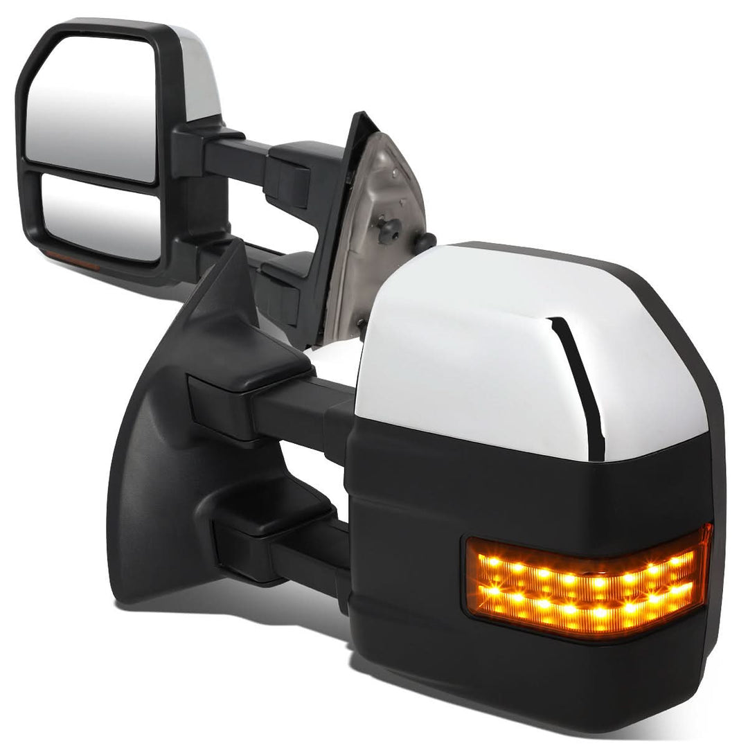 08-16 Ford F-250 F-350 F-450 F-550 Super Duty Manual Towing Mirrors LED