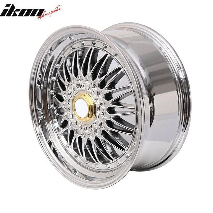 (4) 18X8.0 +35 5X114.3 / 5X120 Step Lip Deep Dish Mesh Wheels Rims