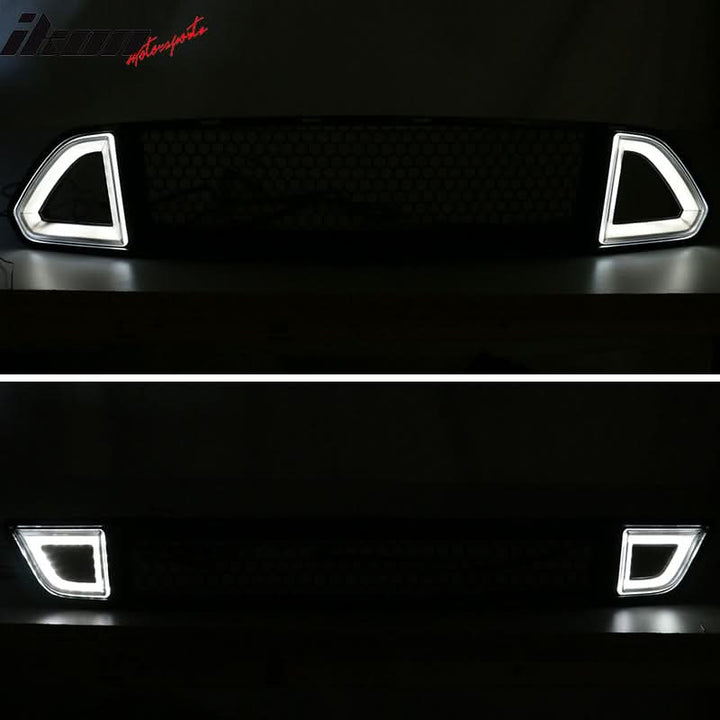 2015-2017Â Ford Mustang Front Upper Mesh Grille Smoked DRL Turn Signal