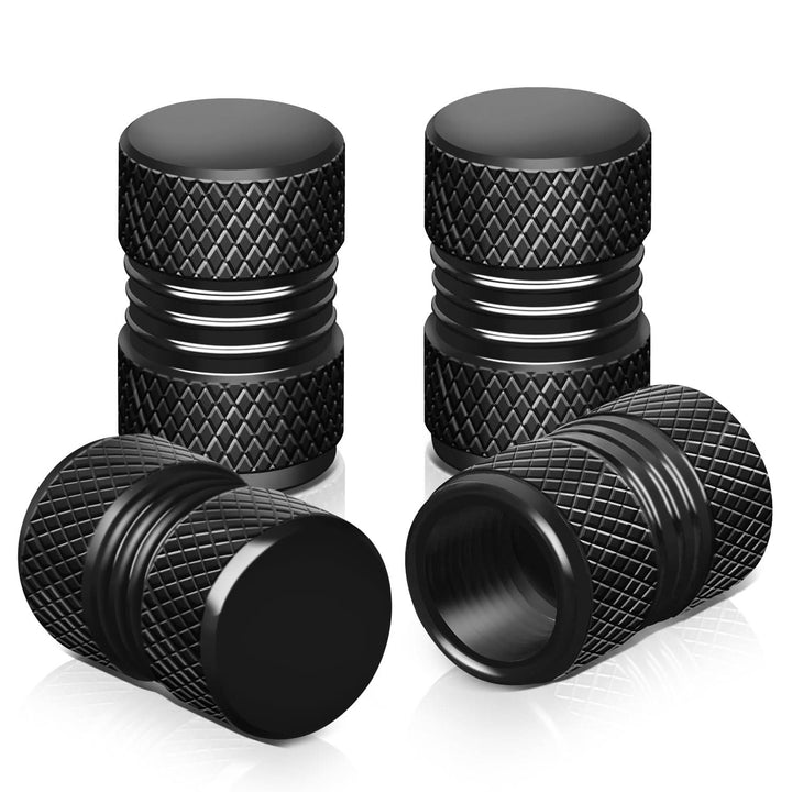 Valve Caps - Two Grip Top/Bottom Design - Black