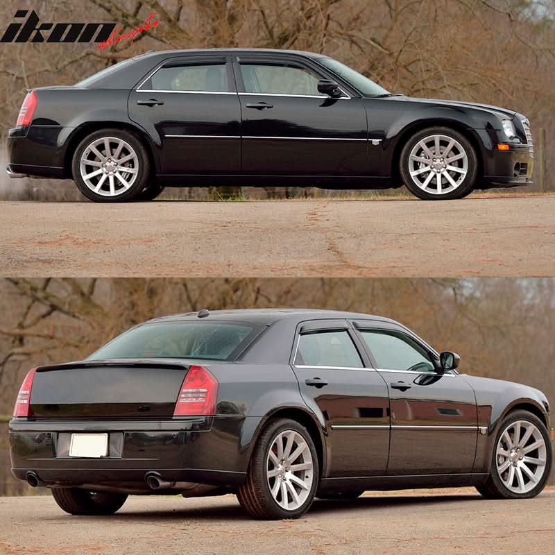 2005-2010 Chrysler 300 Slim Style Smoke Tinted Visor Window Acrylic