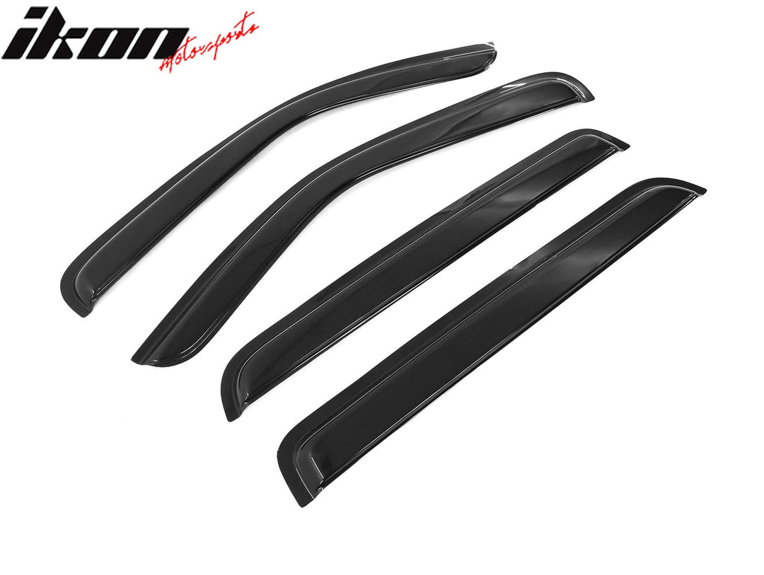 2007-2011 Dodge Nitro Slim Style Smoke Tinted Visor Windows Acrylic