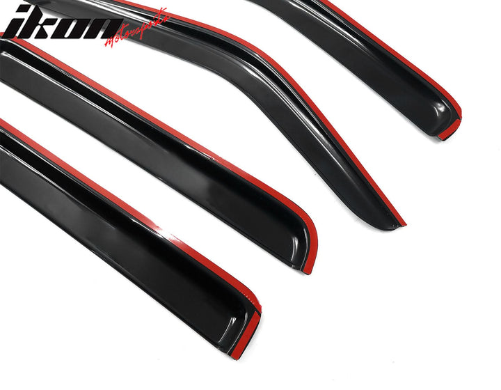 2007-2011 Dodge Nitro Slim Style Smoke Tinted Visor Windows Acrylic