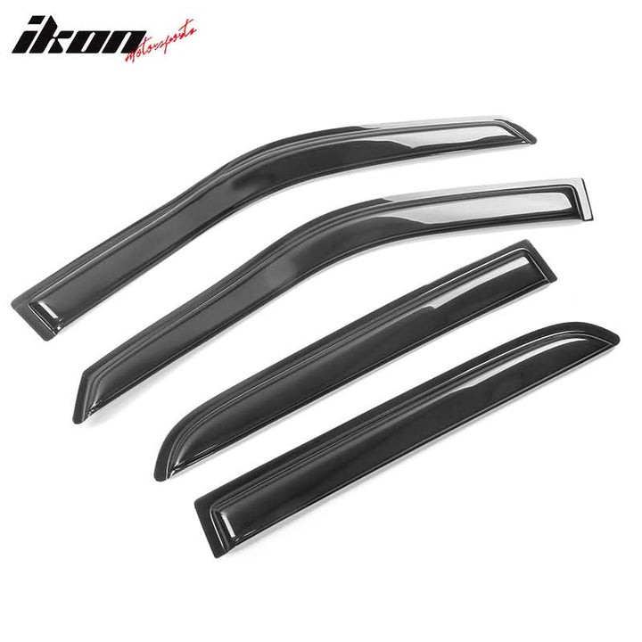 2009-2024 Dodge Ram 1500 Crew Slim Smoke Tinted Window Visor Acrylic