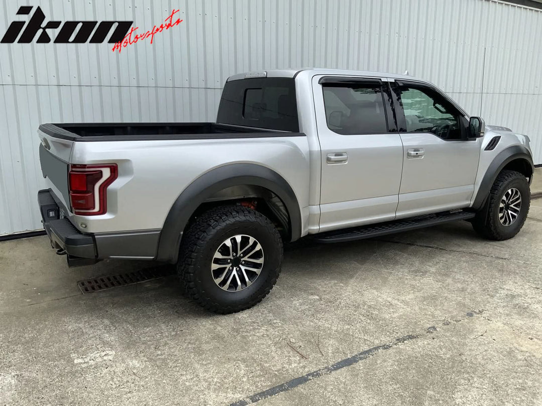 2015-2024 Ford F-Series Crew Cab Slim Style Window Visors Acrylic