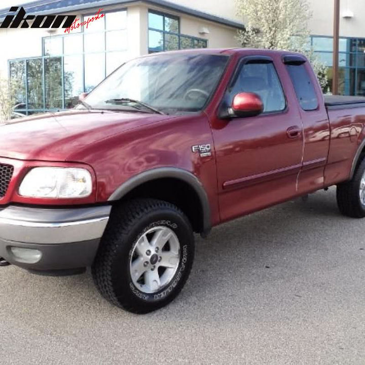 1997-2003 Ford F-150 F-250 Extended Cab Tape On 4PCS Window Visors