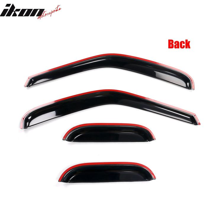 1997-2003 Ford F-150 F-250 Extended Cab Tape On 4PCS Window Visors