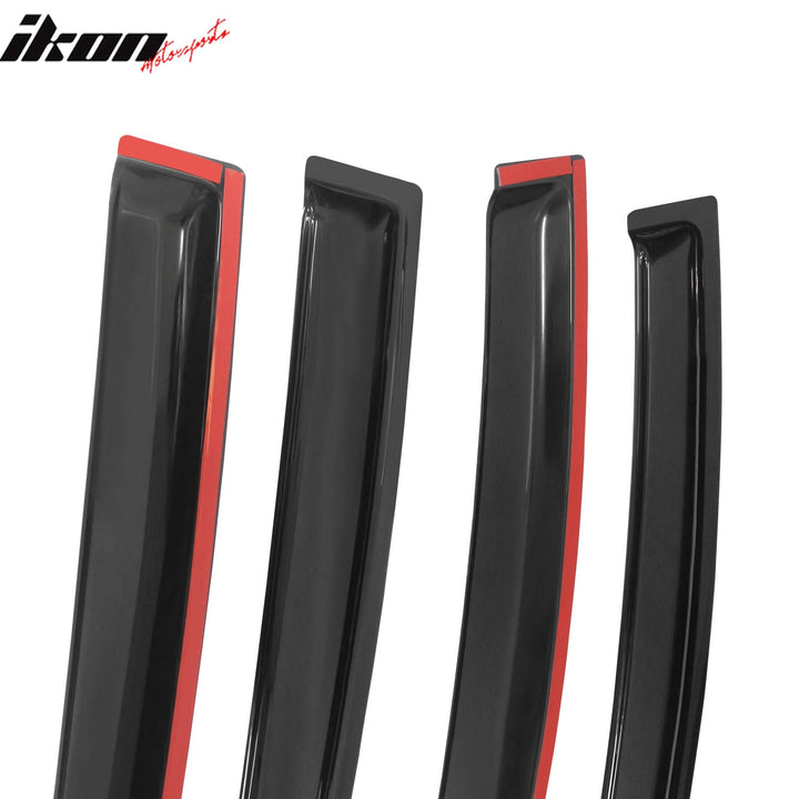 2012-2018 Ford Focus Tape on Window Visor Rain Guard Acrylic 4PC