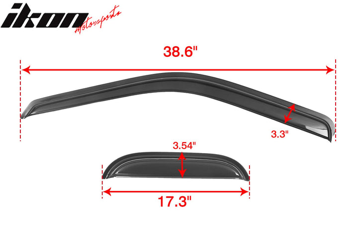 1999-2016 Ford F-250 F-350 Super Duty Window Visors Acrylic