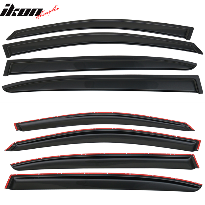 2013-2017 Honda Accord 4-Door Sedan Tape On Window Visors Rain Guard