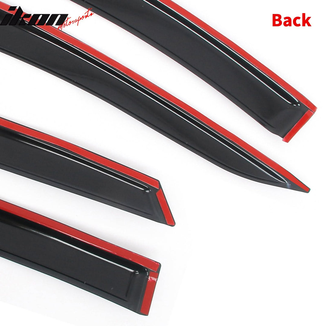 2018-2025 Honda Accord 4PCS Tape on Window Visors Vent Rain Sun Guards