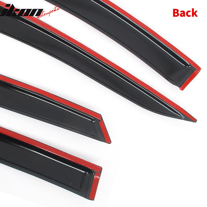 2018-2025 Honda Accord 4PCS Tape on Window Visors Vent Rain Sun Guards