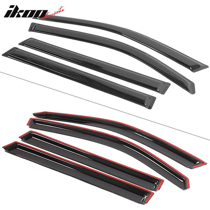 2003-2008 Honda Pilot Slim Style Tape On Smoke Acrylic Visor Windows