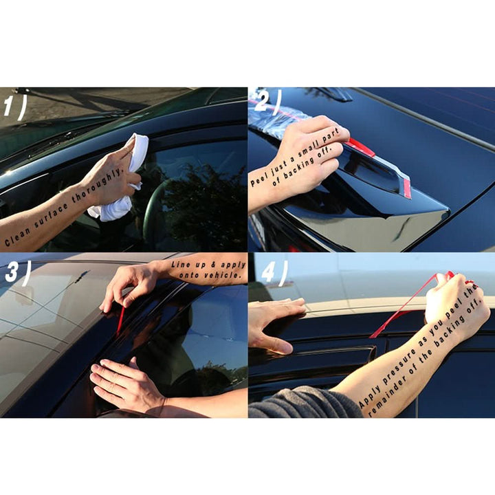 1992-1995 Honda Civic Coupe Hatchback Slim Smoke Window Visors Acrylic