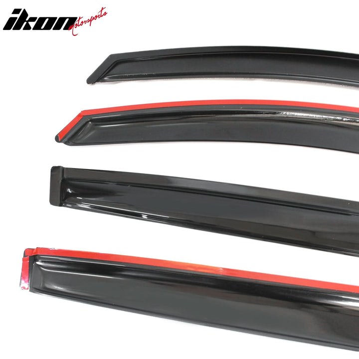 2011-2016 Kia Sportage Slim Style Smoke Tinted Window Visors Acrylic