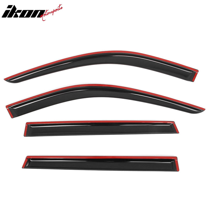 2020-2025 Kia Telluride 4PC Tape on Window Visors Vent Rain Sun Guards