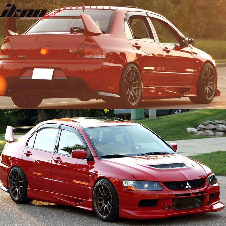 2002-2007 Mitsubishi Lancer EVO Sedan Acrylic 4PC Window Visors Guard