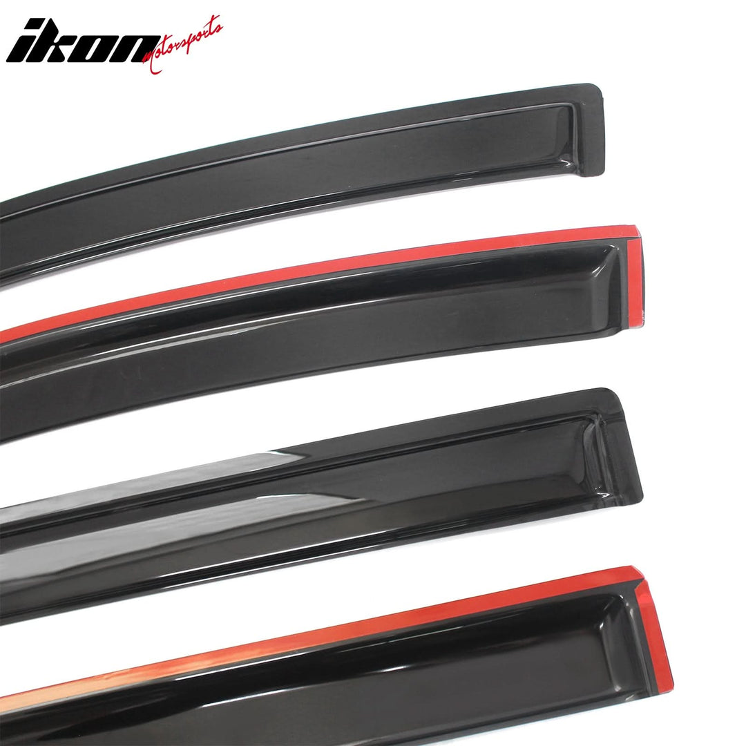 2004-2016 Nissan Armada Slim Style Smoke Visor Window Rain Guard Acryl