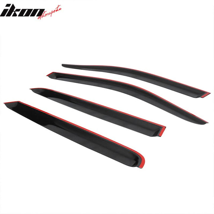 2005-2020 Nissan Frontier Slim Style Smoke Tinted Visor Window Acrylic