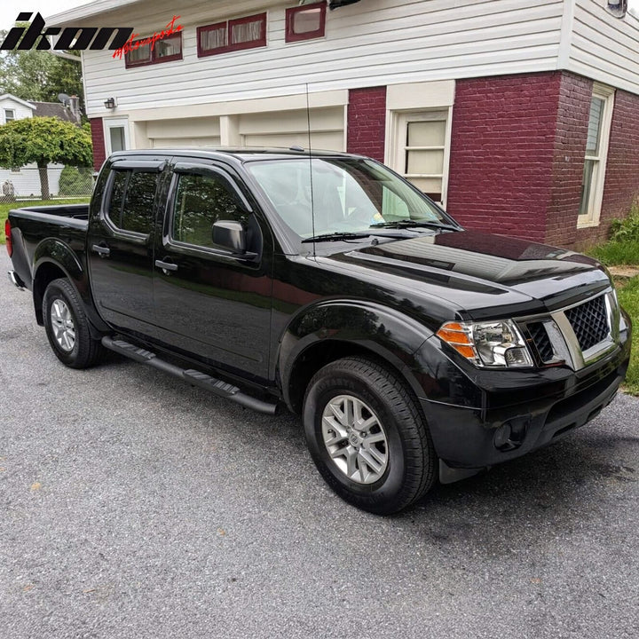 2005-2020 Nissan Frontier Slim Style Smoke Tinted Visor Window Acrylic