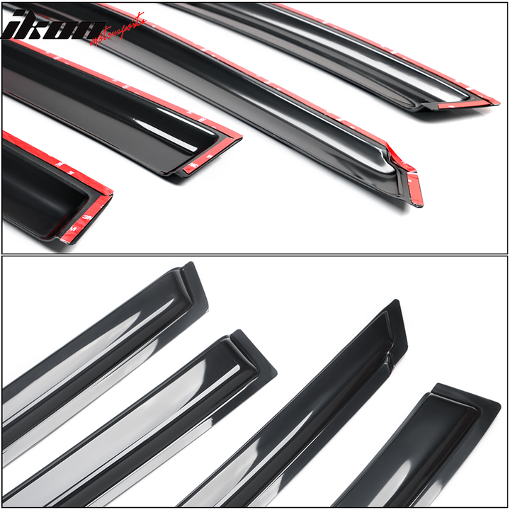 2009-2013 Nissan Rogue Slim Style Smoke Tinted Window Visor Acrylic