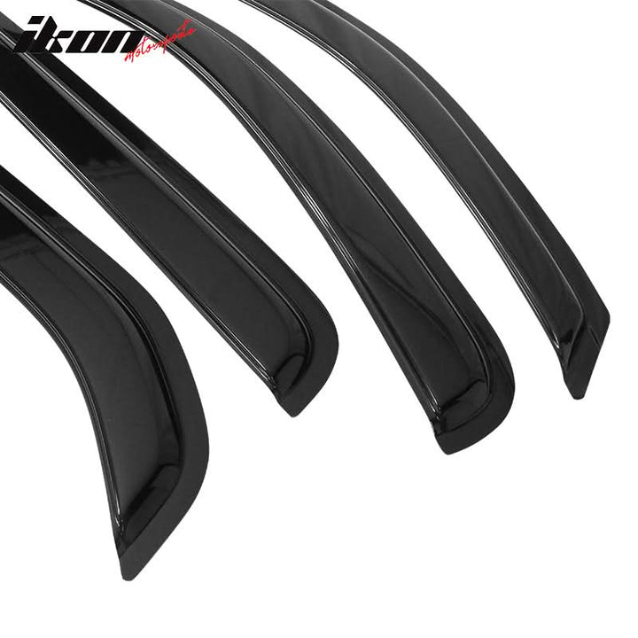 2005-2016 Nissan Xterra Tape On Smoke Tinted Visor Windows Acrylic