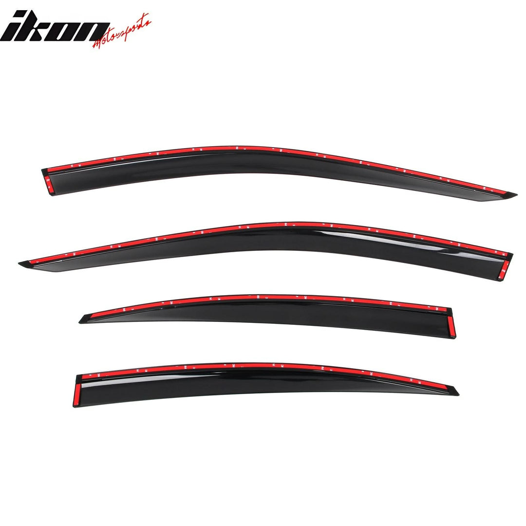 2025 Toyota Camry 4PC Window Visors Vent Rain Guard W/Chrome Trim PMMA