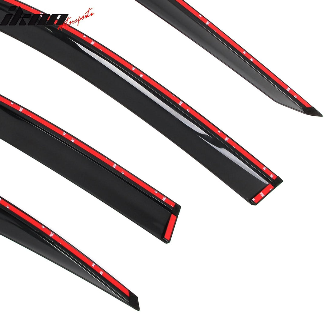 2025 Toyota Camry 4PC Window Visors Vent Rain Guard W/Chrome Trim PMMA