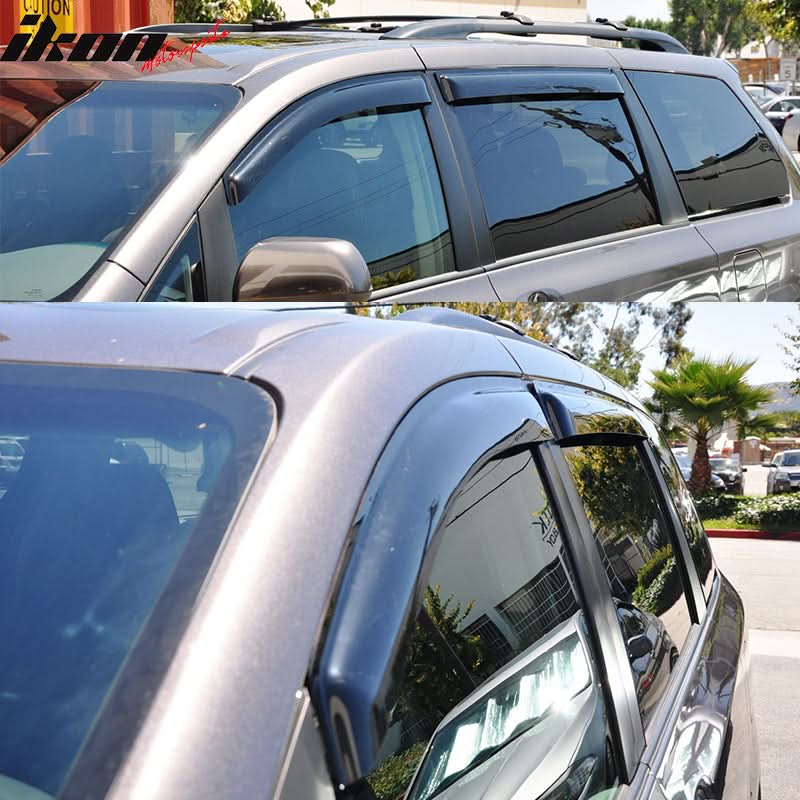 2011-2020 Toyota Sienna Acrylic 4PC Window Visors Tape On Rain Guard